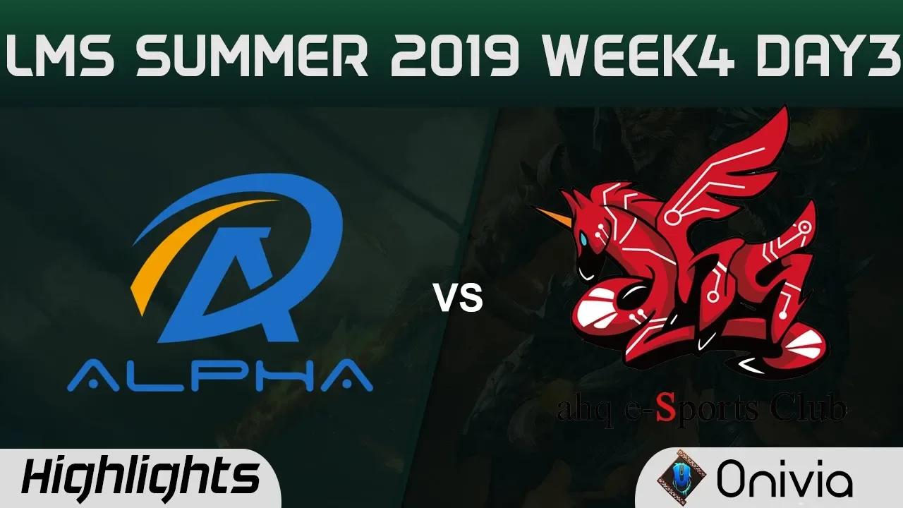 ALF vs AHQ Highlights Game 1 LMS 夏季職業聯賽 W4D3 2019 Alpha Esports vs ahq e Sports Club by Onivia thumbnail