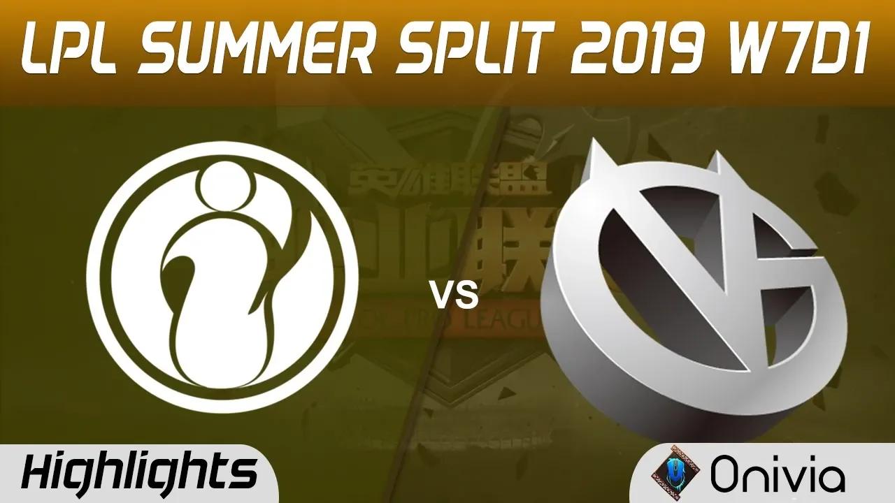 IG vs VG Highlights Game 3 LPL Summer 2019 W7D1 Invictus Gaming vs Vici Gaming LPL Highlights by Oni thumbnail