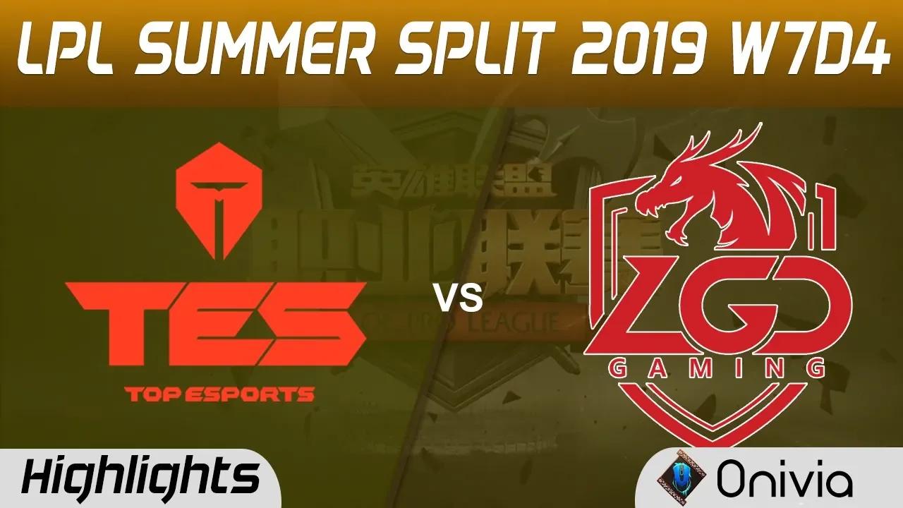 LGD vs TES Highlights Game 1 LPL Summer 2019 W7D4 LGD Gaming vs Top Esports LPL Highlights by Onivia thumbnail