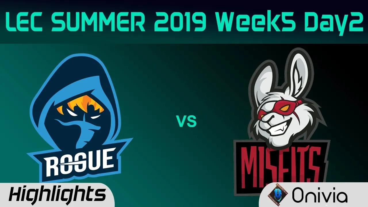 RGE vs MSF Highlights LEC Summer 2019 W5D2 Rogue vs Misfits Gaming LEC Highlights By Onivia thumbnail