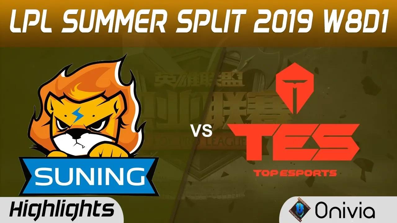 SN vs TES Highlights Game 1 LPL Summer 2019 W8D1 Suning Gaming vs Top Esports LPL Highlights by Oniv thumbnail