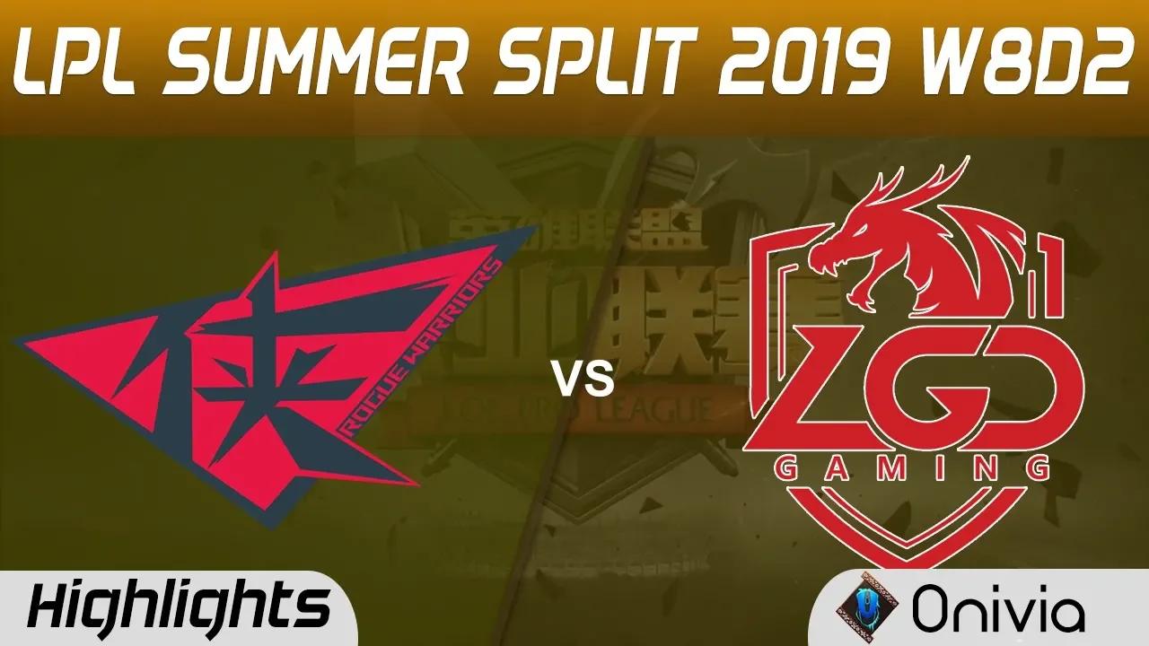 RW vs LGD Highlights Game 1 LPL Summer 2019 W8D2 Rogue Warriors vs LGD Gaming LPL Highlights by Oniv thumbnail