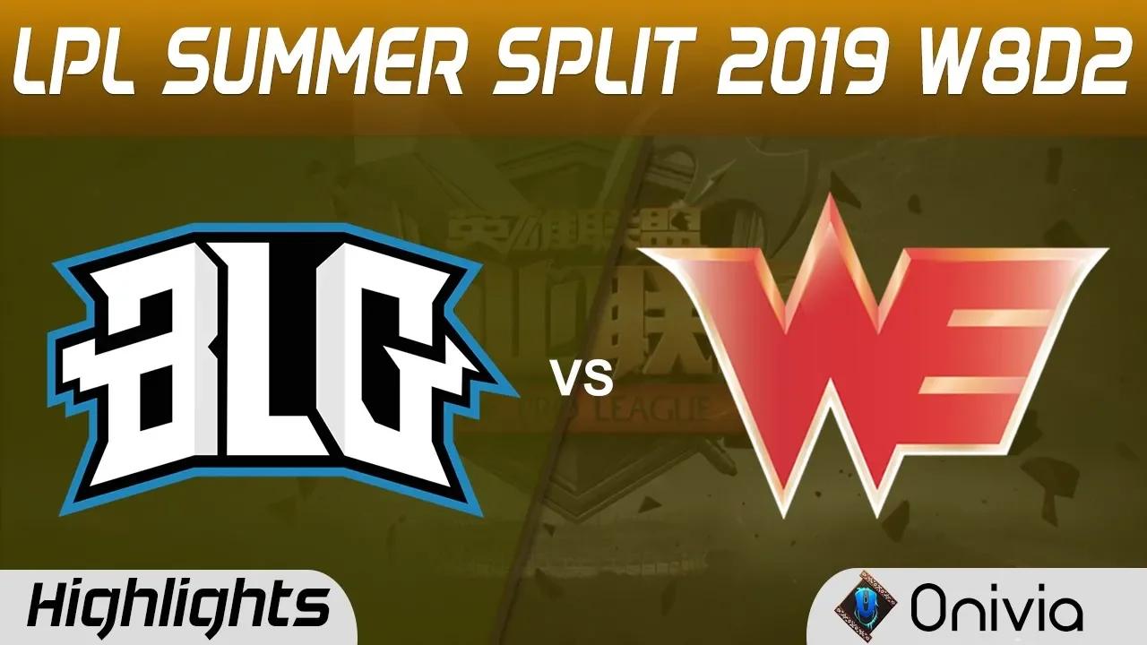 BLG vs WE Highlights Game 2 LPL Summer 2019 W8D2 Bilibili Gaming vs Team WE LPL Highlights by Onivia thumbnail