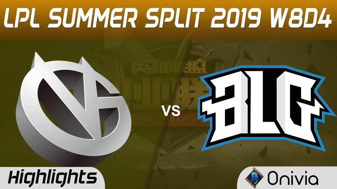 VG vs BLG Highlights Game 1 LPL Summer 2019 W8D4 Vici Gaming vs Bilibili Gaming LPL Highlights by On thumbnail