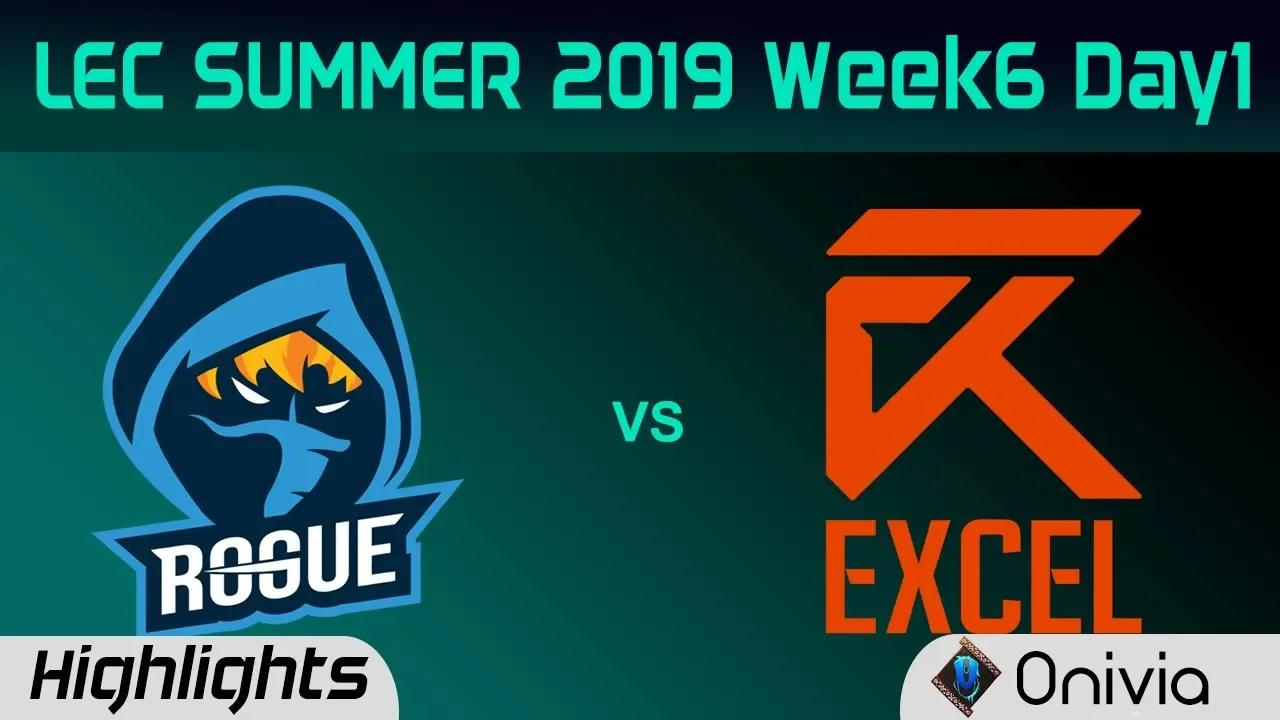 RGE vs XL Highlights LEC Summer 2019 W6D1 Rogue vs Excel Esports LEC Highlights By Onivia thumbnail