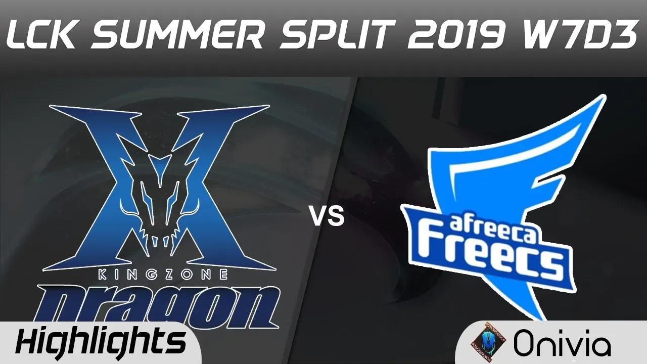 KZ vs AF Highlights Game 3 LCK Summer 2019 W7D3 Kingzone DragonX vs Afreeca Freecs Highlights by On thumbnail