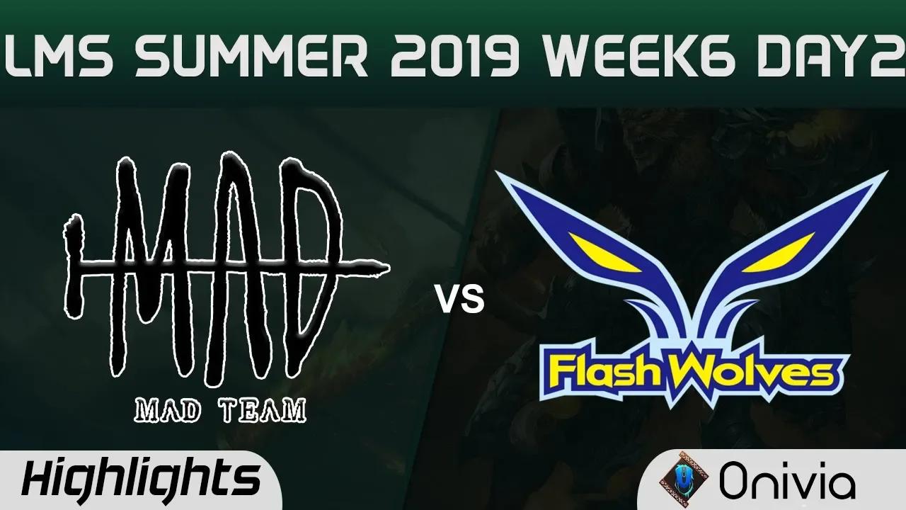 MAD vs FW Highlights Game 2 LMS 夏季職業聯賽 W6D2 2019 MAD Team vs Flash Wolves by Onivia thumbnail