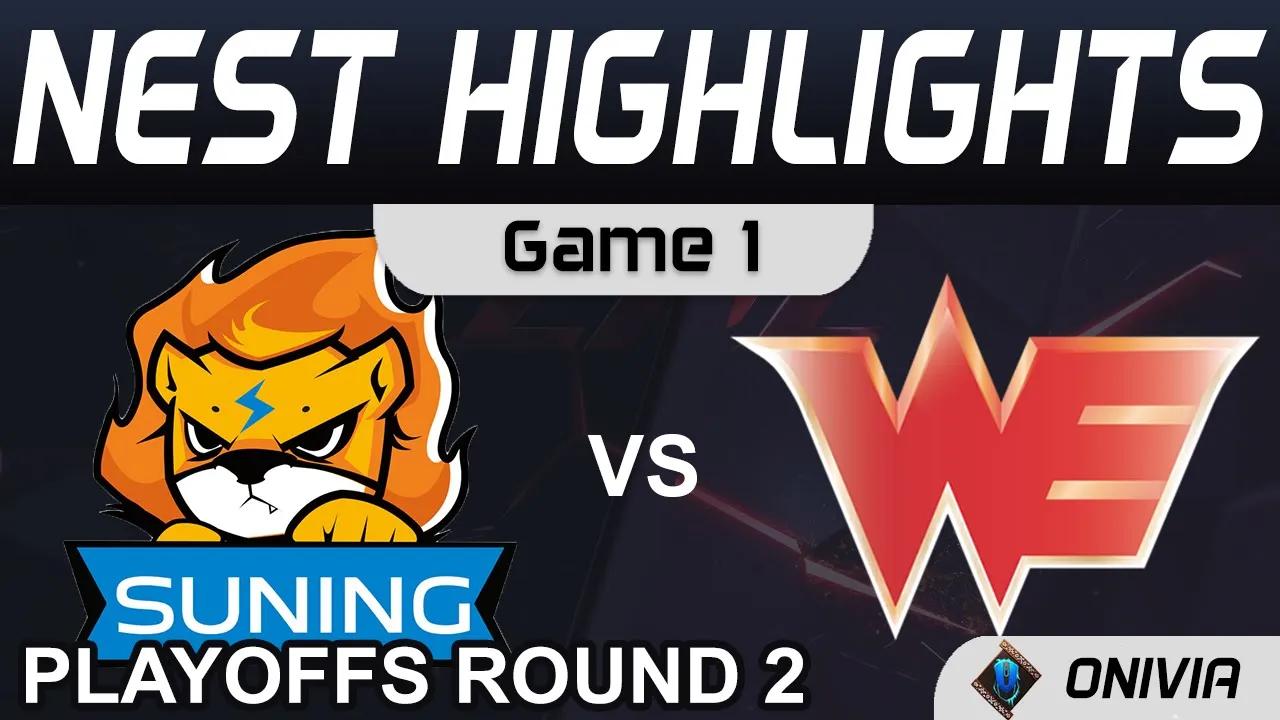 SN vs WE Highlights Game 1 Round 2 NEST Playoffs 2021 Suning vs Team WE by Onivia thumbnail