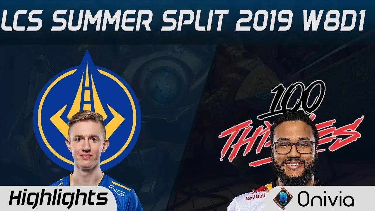 GGS vs 100 Highlights LCS Summer 2019 W8D1 Golden Guardians vs 100Thieves LCS Highlights by Onivia thumbnail