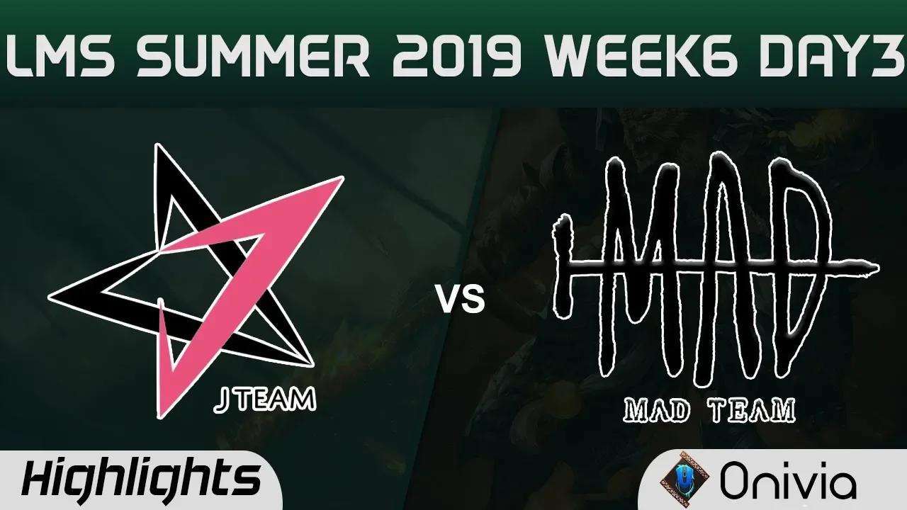 JT vs MAD Highlights Game 1 LMS 夏季職業聯賽 W6D3 2019 J Team vs MAD Team by Onivia thumbnail