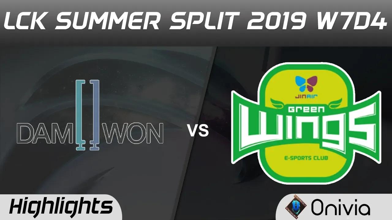 DWG vs JAG Highlights Game 2 LCK Summer 2019 W7D4 DAMWON Gaming vs Jin Air Green Wings Highlights by thumbnail