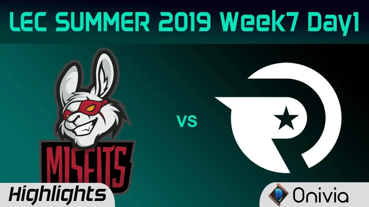 MSF vs OG Highlights LEC Summer 2019 W7D1 Misfits Gaming vs Origen LEC Highlights By Onivia thumbnail