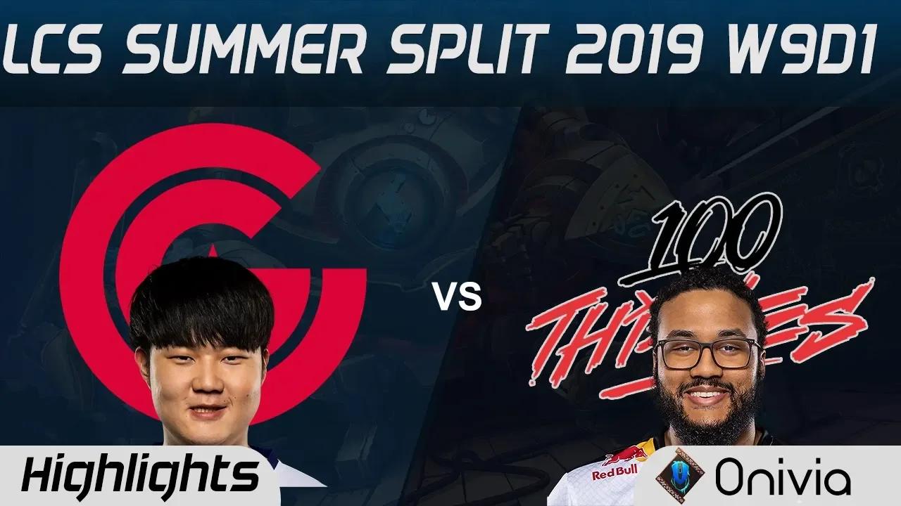 CG vs 100 Highlights LCS Summer 2019 W9D1 Clutch Gaming vs 100Thieves LCS Highlights by Onivia thumbnail