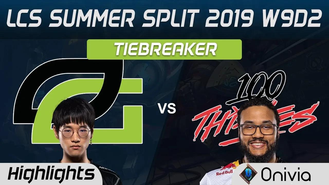 OPT vs 100 Tiebreaker Highlights LCS Summer 2019 W9D2 Optic Gaming vs 100 Thieves LCS Highlights by thumbnail