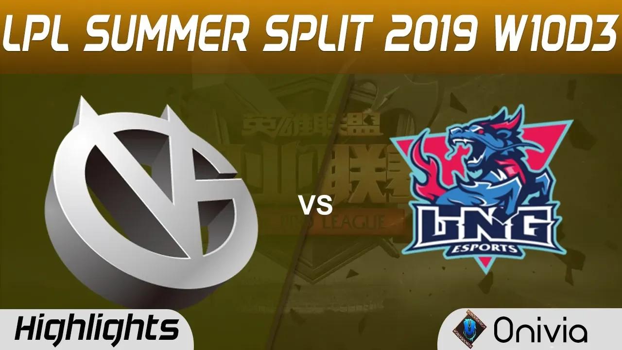 VG vs LNG Highlights Game 1 LPL Summer 2019 W10D3 Vici Gaming vs LNG Esports LPL Highlights by Onivi thumbnail