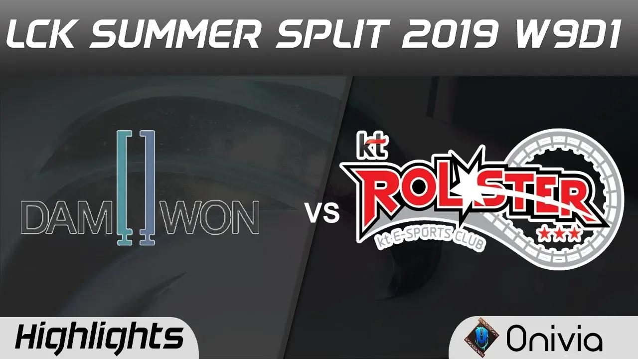 DWG vs KT Highlights Game 1 LCK Summer 2019 W9D1 Damwon Gaming vs KT Rolster Highlights by Onivia thumbnail