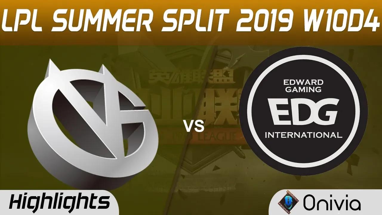 VG vs EDG Highlights Game 1 LPL Summer 2019 W10D4 Vici Gaming vs Edward Gaming LPL Highlights by Oni thumbnail