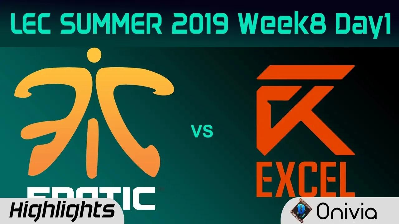 FNC vs XL Highlights LEC Summer 2019 W8D1 Fnatic vs Excel Esports LEC Highlights By Onivia thumbnail