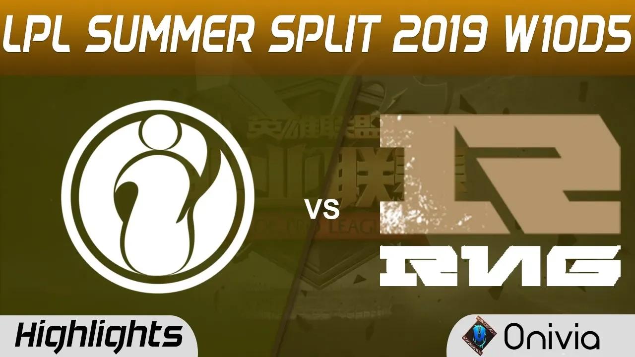 IG vs RNG Highlights Game 2 LPL Summer 2019 W10D5 Invictus Gaming vs Royal Never Give Up LPL Highlig thumbnail