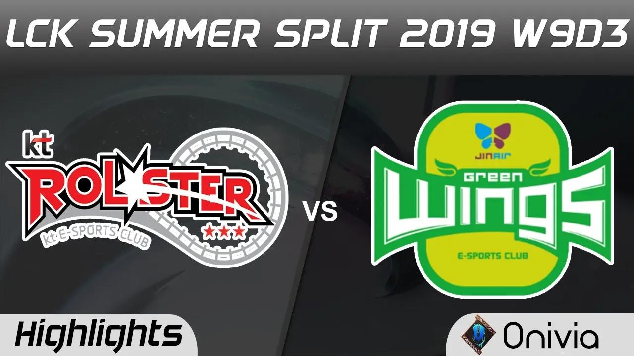 KT vs JAG Highlights Game 2 LCK Summer 2019 W9D3 KT Rolster vs Jin Air Green Wings Highlights by Oni thumbnail