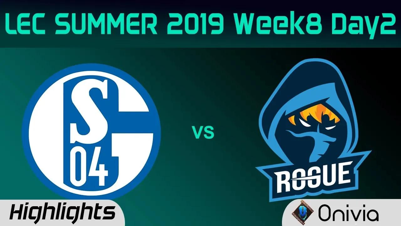 S04 vs RGE Highlights LEC Summer 2019 W8D2 Schalke 04 vs Rogue LEC Highlights By Onivia thumbnail