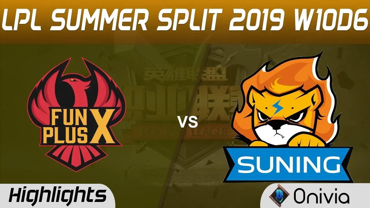 FPX vs SN Highlights Game 1 LPL Summer 2019 W10D6 FunPlus Phoenix vs Suning Gaming LPL Highlights by thumbnail