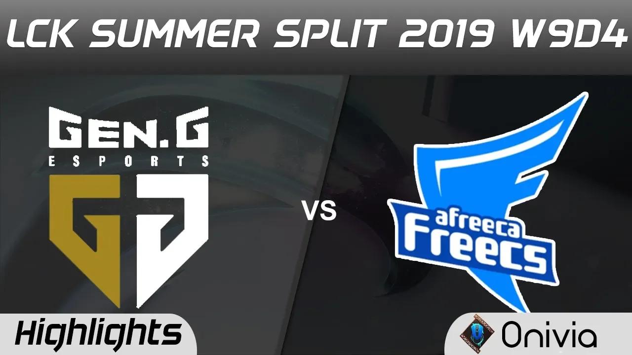 GEN vs AF Highlights Game 3 LCK Summer 2019 W9D4 Gen G vs Afreeca Freecs Highlights by Onivia thumbnail