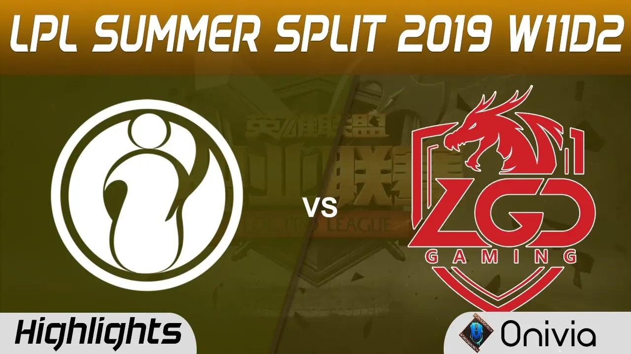 IG vs LGD Highlights Game 1 LPL Summer 2019 W11D2 Invictus Gaming vs LGD Gaming LPL Highlights by On thumbnail