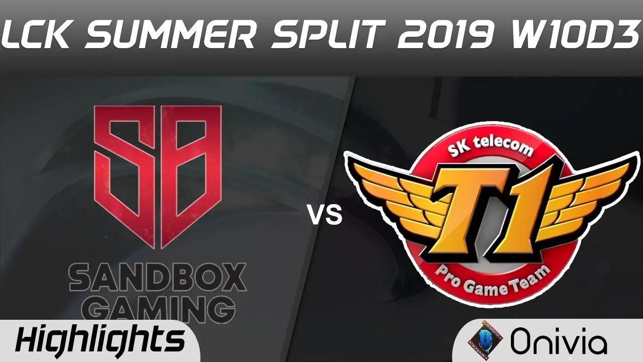 SB vs SKT Highlights Game 2 LCK Summer 2019 W10D3 Sandbox Gaming vs SK Telecom Highlights by Onivia thumbnail