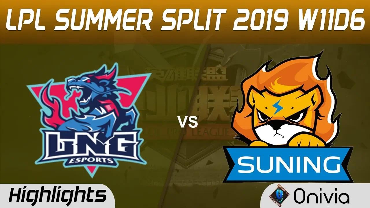 LNG vs SN Highlights Game 1 LPL Summer 2019 W11D6 LNG Gaming vs Suning LPL Highlights by Onivia thumbnail