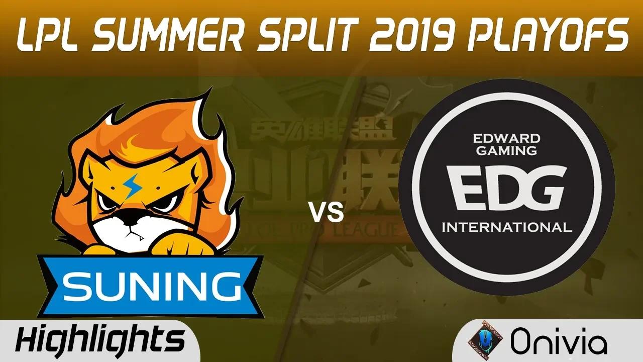 SN vs EDG Highlights Game 1 LPL Summer 2019 Playoffs Suning vs Edward Gaming LPL Highlights by Onivi thumbnail