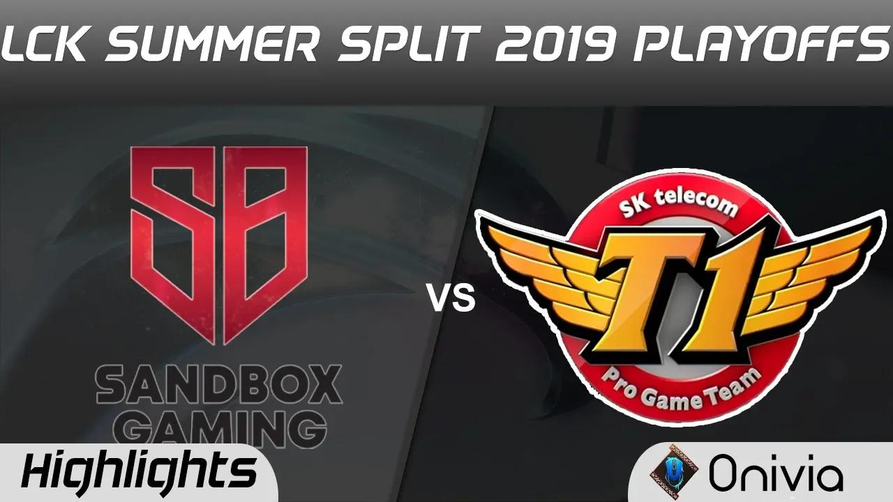 SB vs SKT Highlights Game 1 LCK Summer 2019 Playoffs SANDBOX Gaming vs SK Telecom T1 Highlights by O thumbnail