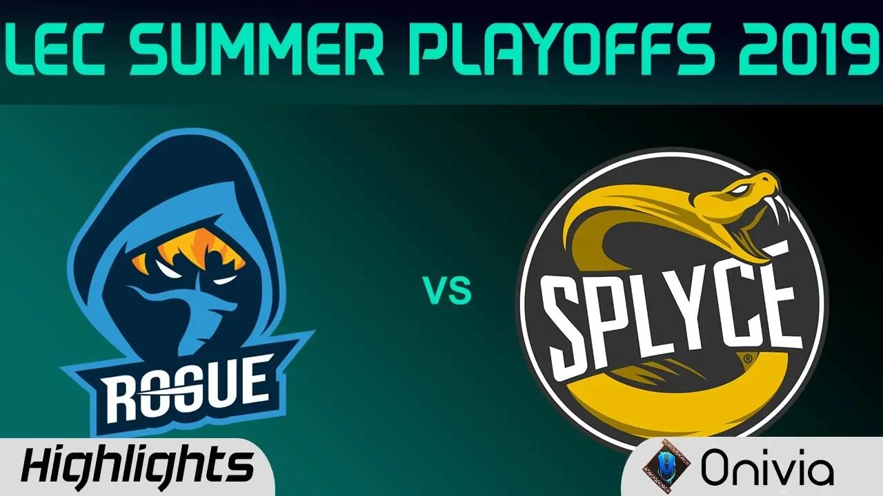 RGE vs SPY Highlights Game 1 LEC Summer 2019 Playoffs Rogue vs Splyce LEC Highlights By Onivia thumbnail