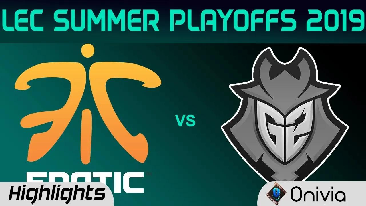 FNC vs G2 Highlights Game 1 LEC Summer 2019 Playoffs Fnatic vs G2 Esports LEC Highlights By Onivia thumbnail