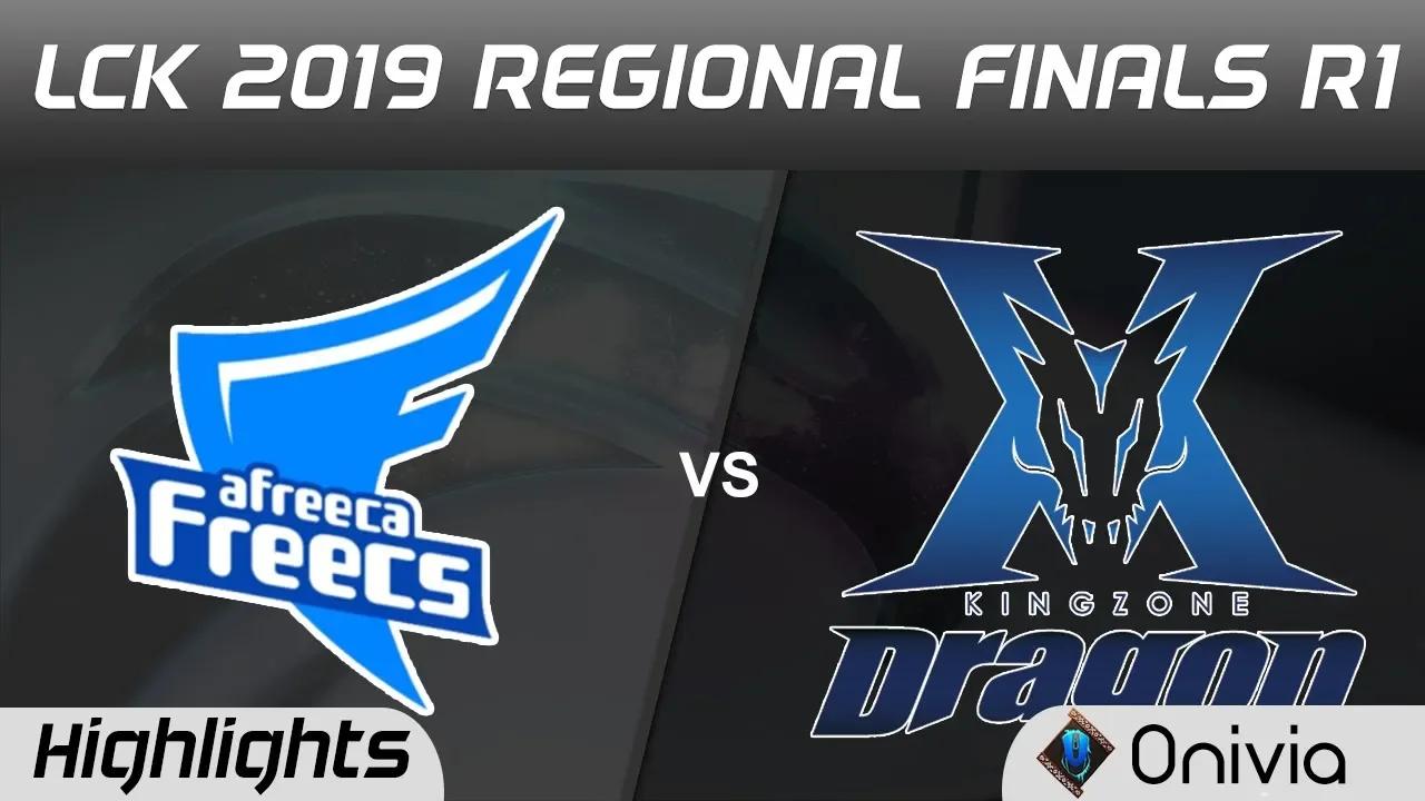 AF vs KZ Highlights Game 1 LCK 2019 Regional Finals Afreeca Freecs vs KingZone DragonX Highlights by thumbnail