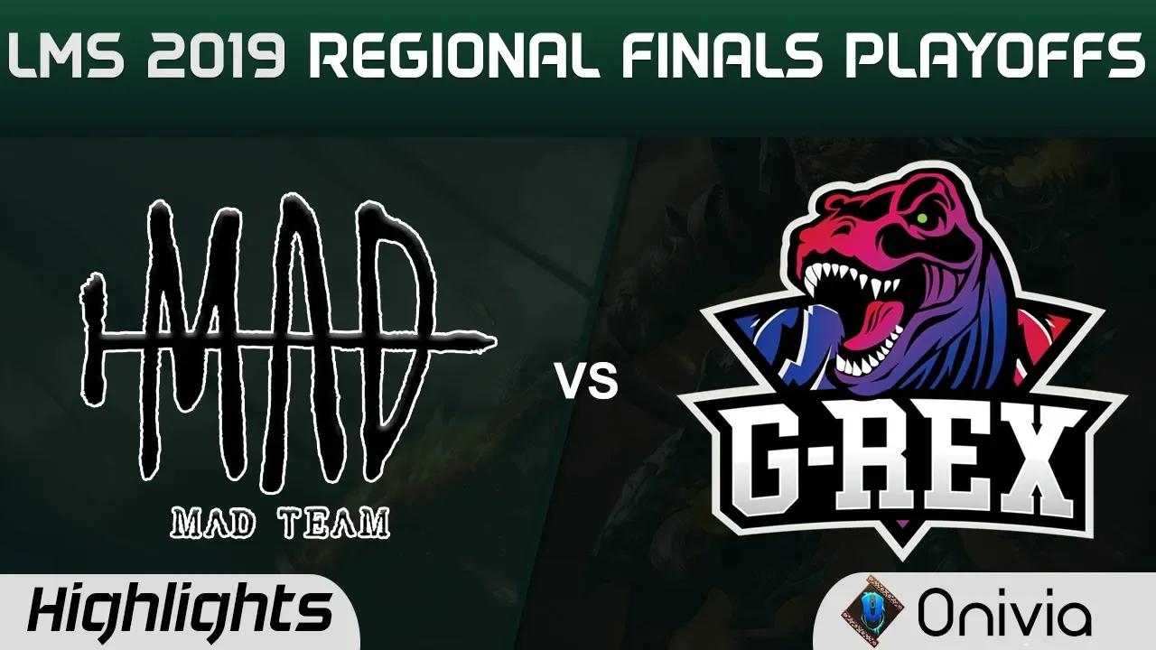 MAD vs GRX Highlights Game 1 LMS 夏季職業聯賽 2019 Regional Finals MAD Team vs G Rex by Onivia thumbnail