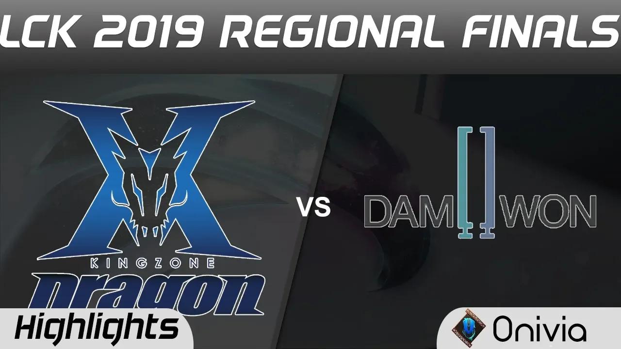 KZ vs DWG Highlights Game 2 LCK 2019 Regional Finals KingZone DragonX vs DAMWON Gaming Highlights by thumbnail