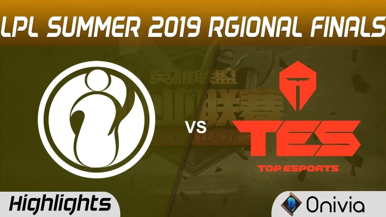 IG vs TES Highlights Game 1 LPL 2019 Regional Finals Invictus Gaming vs Top Esports LPL Highlights b thumbnail