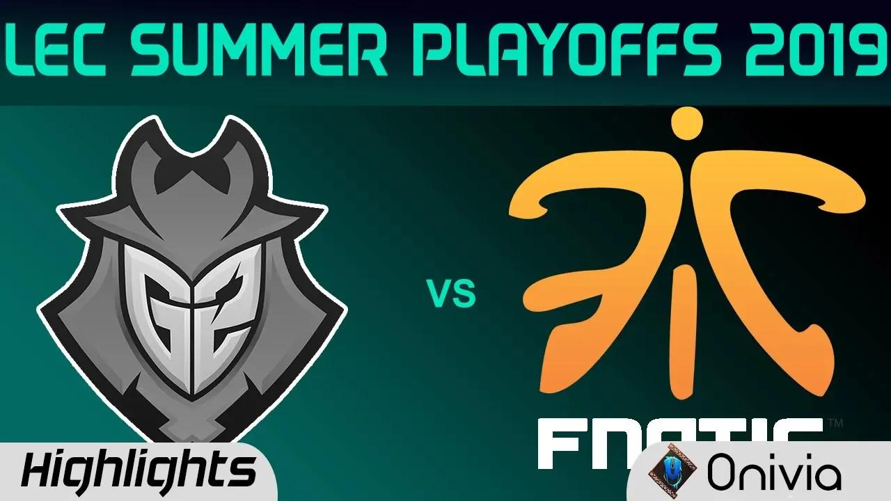 G2 vs FNC Highlights Game 1 LEC Summer 2019 Playoffs G2 Esports vs Fnatic LEC Highlights By Onivia thumbnail