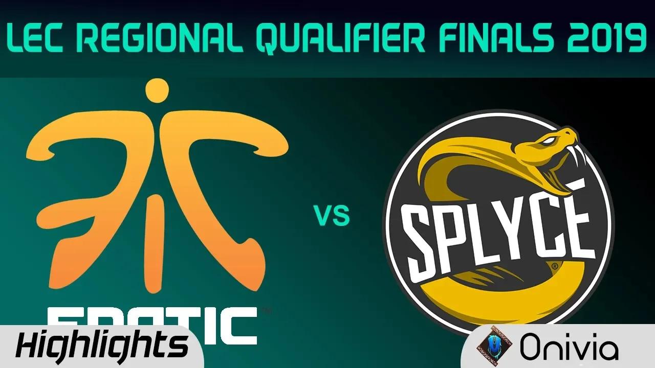 FNC vs SPY Highlights Game 2 LEC 2019 Regional Qualifier Finals Fnatic vs Splyce LEC Highlights by O thumbnail