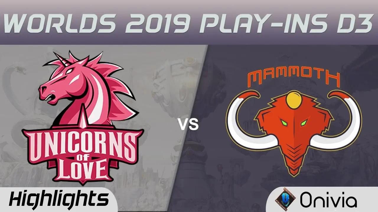 UOL vs MMM Highlights Worlds 2019 Play in Unicorns of Love vs MAMMOTH by Onivia thumbnail