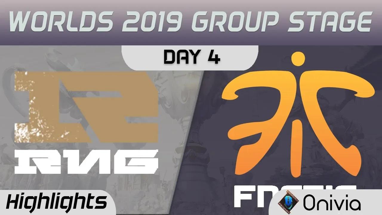 RNG vs FNC Highlights Worlds 2019 Main Event Group Stage Royal Never Give Up vs Fnatic by Onivia thumbnail