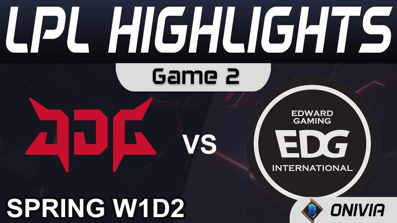 JDG vs EDG Highlights Game 2 LPL Spring Season 2022 W1D2 JD Gaming vs EDward Gaming by Onivia thumbnail