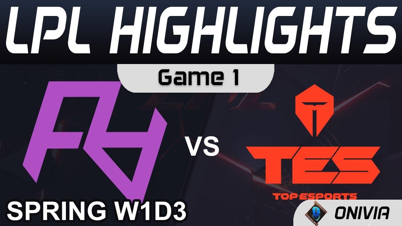 RA vs TES Highlights Game 1 LPL Spring Season 2022 W1D3 Rare Atom vs Top Esports by Onivia thumbnail