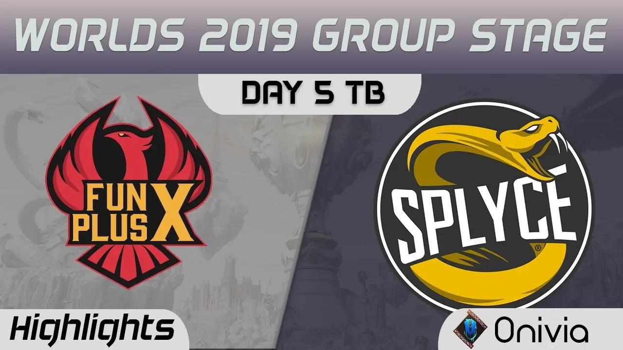 FPX vs SPY Tiebreaker Highlights Worlds 2019 Main Event Group Stage FunPlus Phoenix vs Splyce by Oni thumbnail