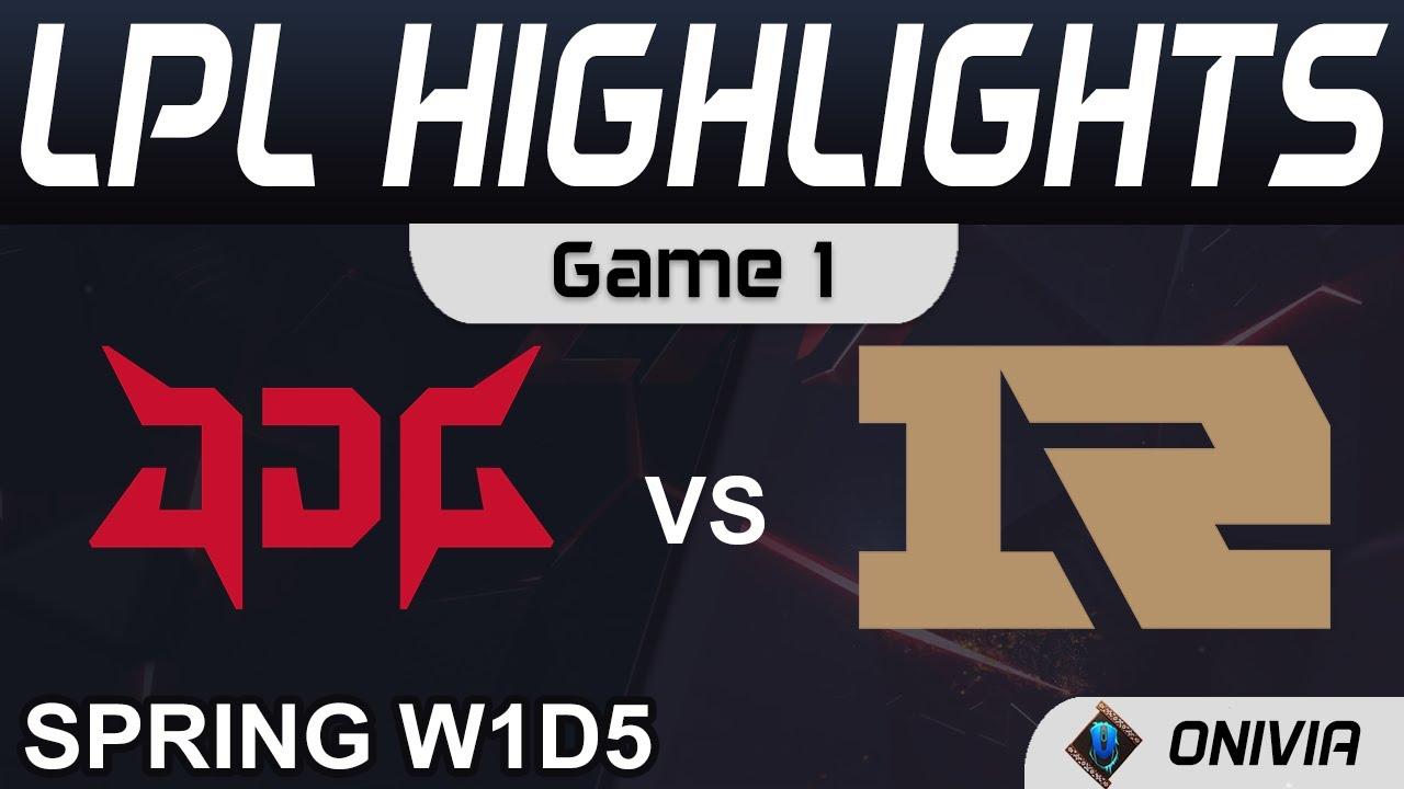 JDG vs RNG Highlights Game 1 LPL Spring Season 2022 W1D5 JD Gaming vs Royal Never Give Up by Onivia thumbnail