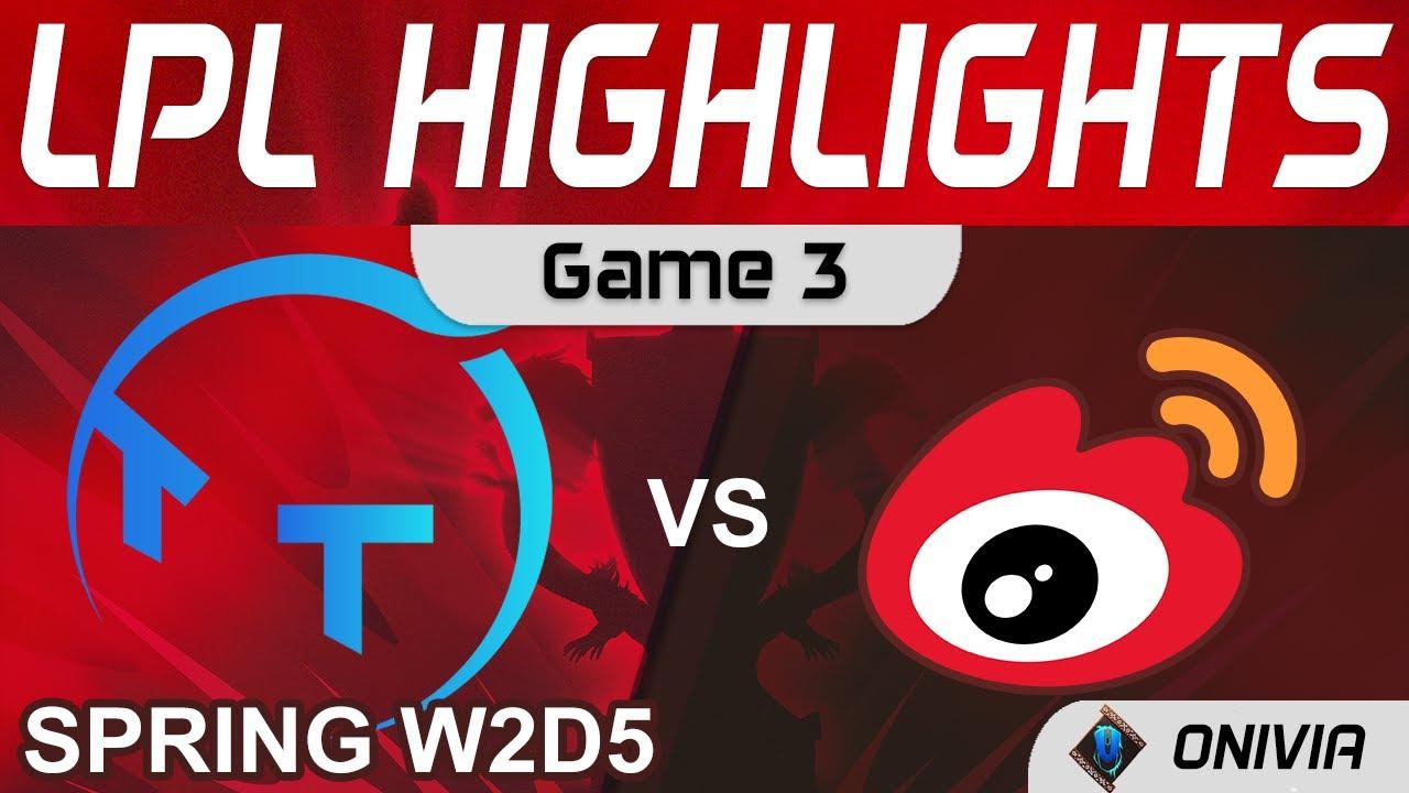 TT vs WBG Highlights Game 3 LPL Spring Season 2022 W2D5 ThunderTalk Gaming vs Weibo Gaming by Onivia thumbnail