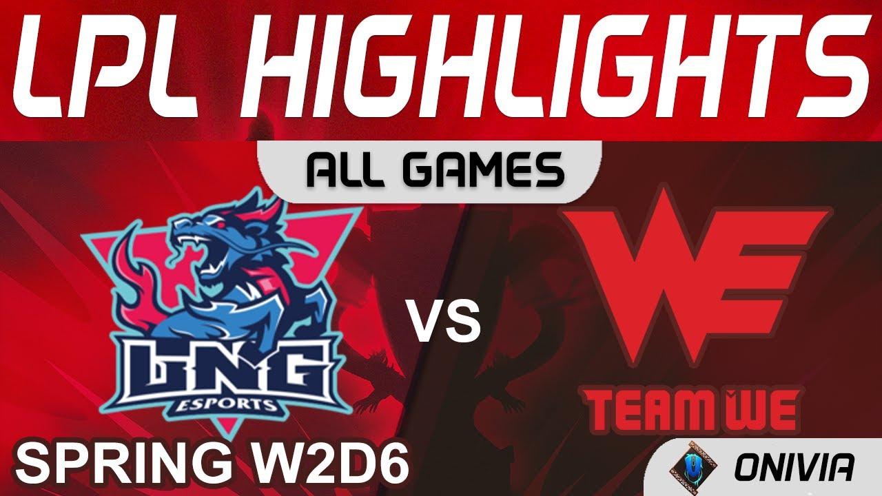 LNG vs WE Highlights ALL GAMES LPL Spring Season 2022 W2D6 LNG Esports vs Team WE by Onivia thumbnail