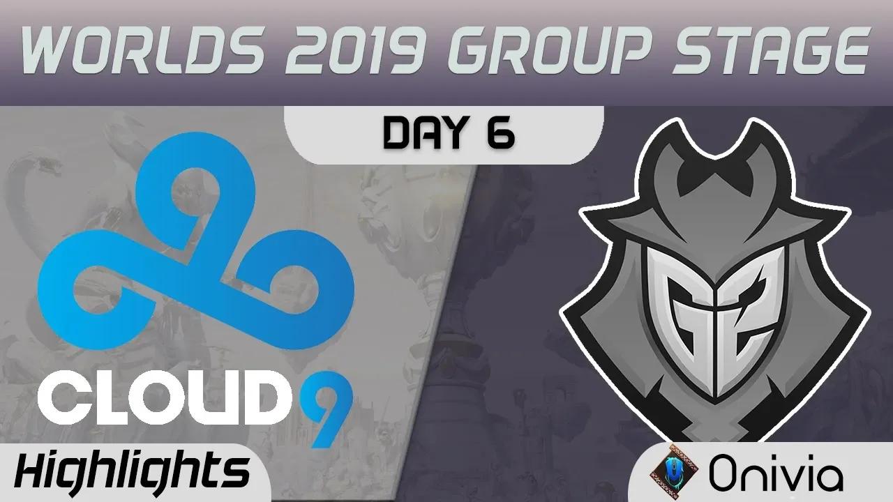 C9 vs G2 Highlights Worlds 2019 Main Event Group Stage Cloud9 vs G2 Esports by Onivia thumbnail