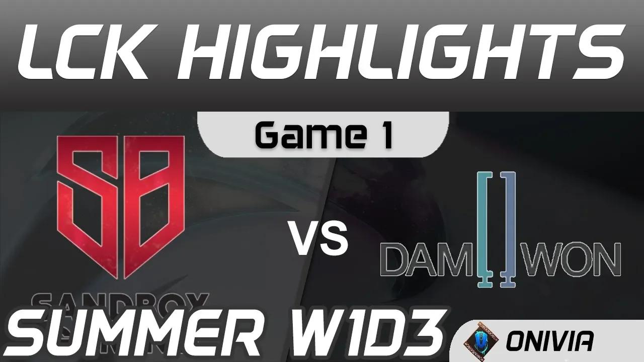 SB vs DWG Highlights Game 1 LCK Summer Season 2020 W1D3 SANDBOX Gaming vs DAMWON by Onivia thumbnail